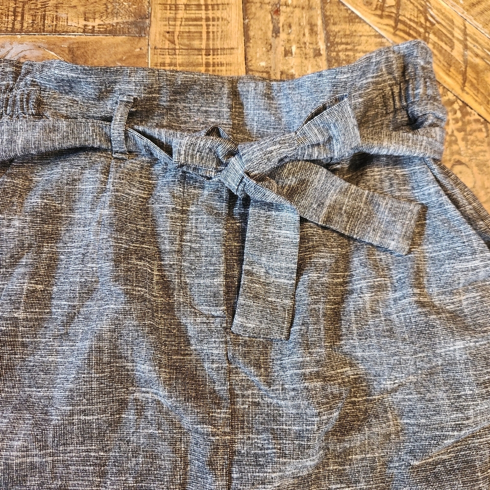 LOFT Outlet Grey Pencil Midi Skirt With Tie Bow Size 2 Pockets Unlined - Picture 7 of 10